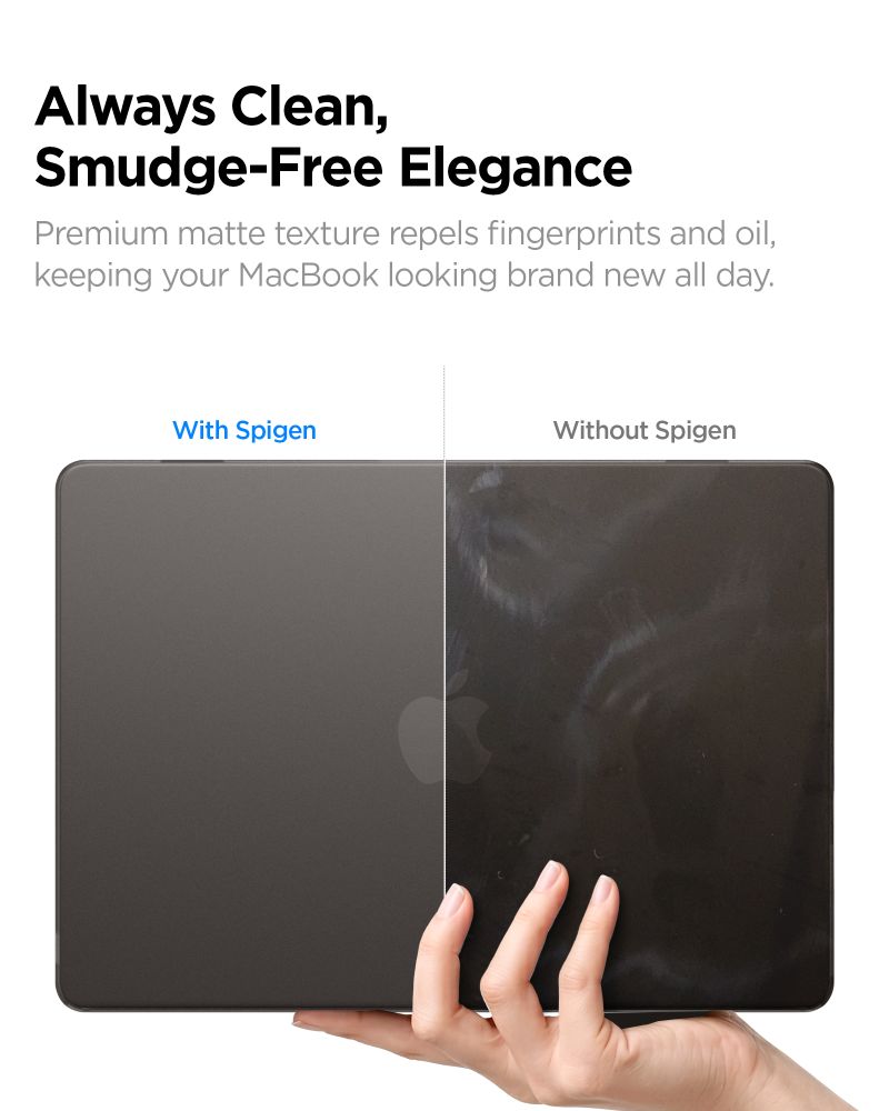 Spigen AirSkin-etui til MacBook Air 13" 2023–2024–2025–2026 – Halvgennemsigtigt