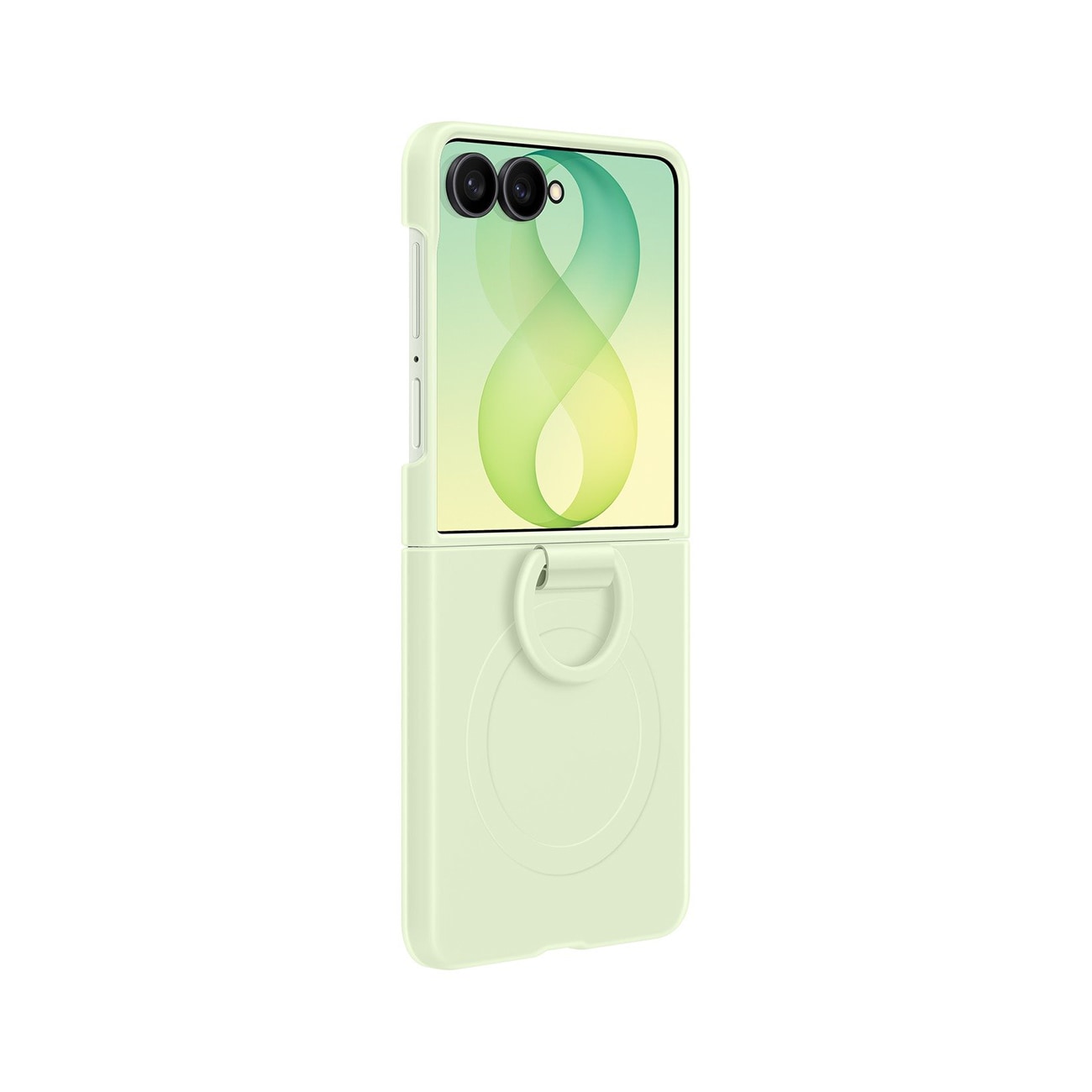 Samsung silikone-ringmagnetcover til Samsung Galaxy Z Flip 8 med MagSafe-kompatibel ring – grøn