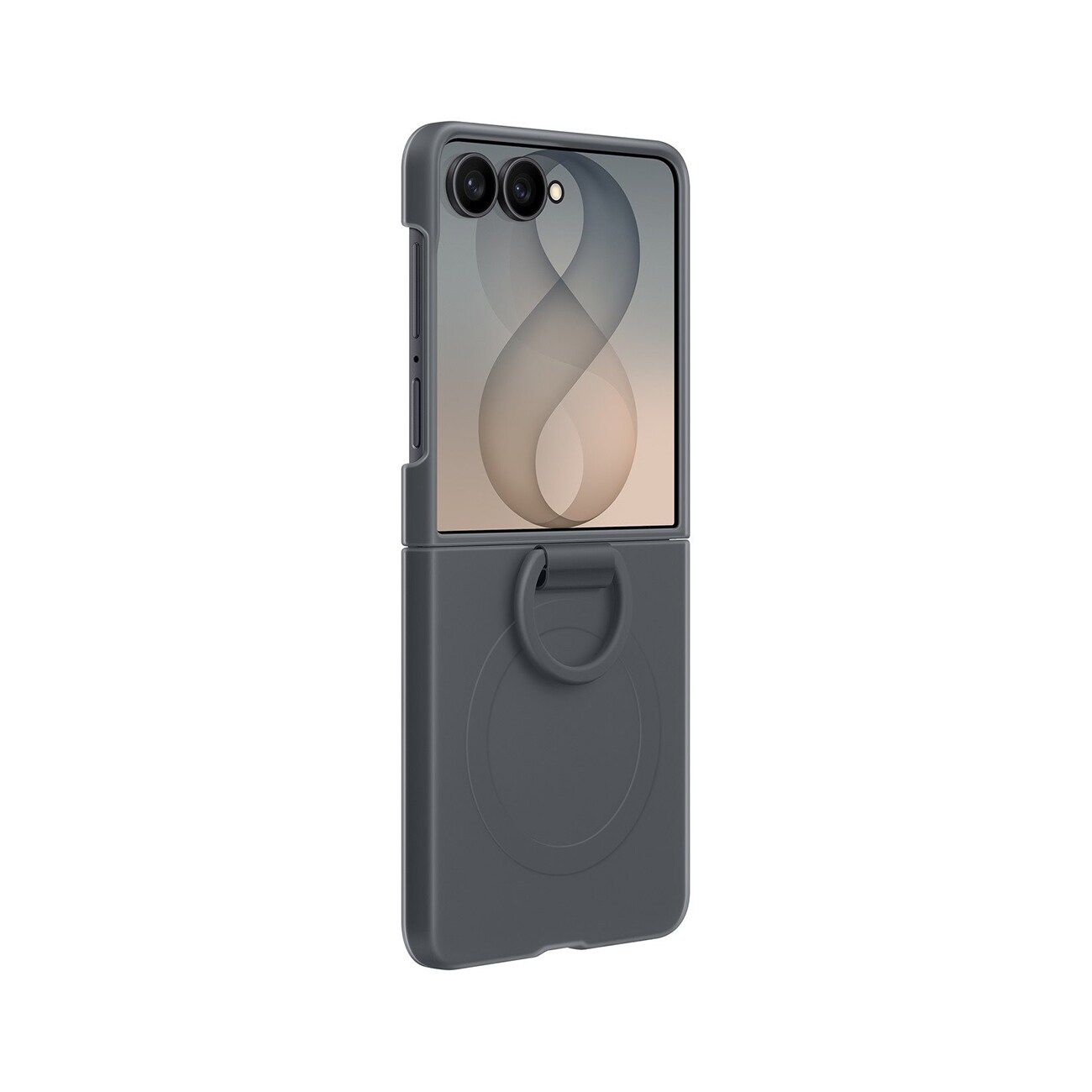 Samsung silikone-ringmagnetcover til Samsung Galaxy Z Flip 8 med MagSafe-kompatibel ring – sort