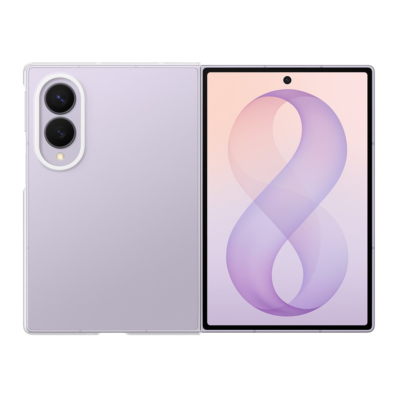 Samsung Clear Case til Samsung Galaxy Z Fold 8, 0,8 mm + 2 stk. antirefleksfilm – gennemsigtig