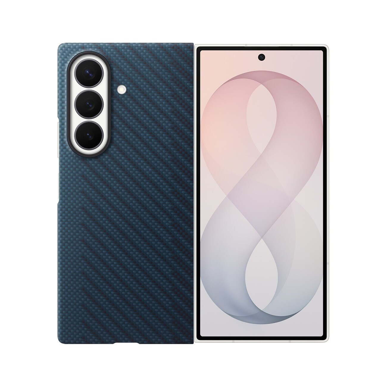 Samsung Carbon Magnet-etui til Galaxy Z Fold 8 Ultra, MagSafe + 2 antirefleksfolier – marineblå