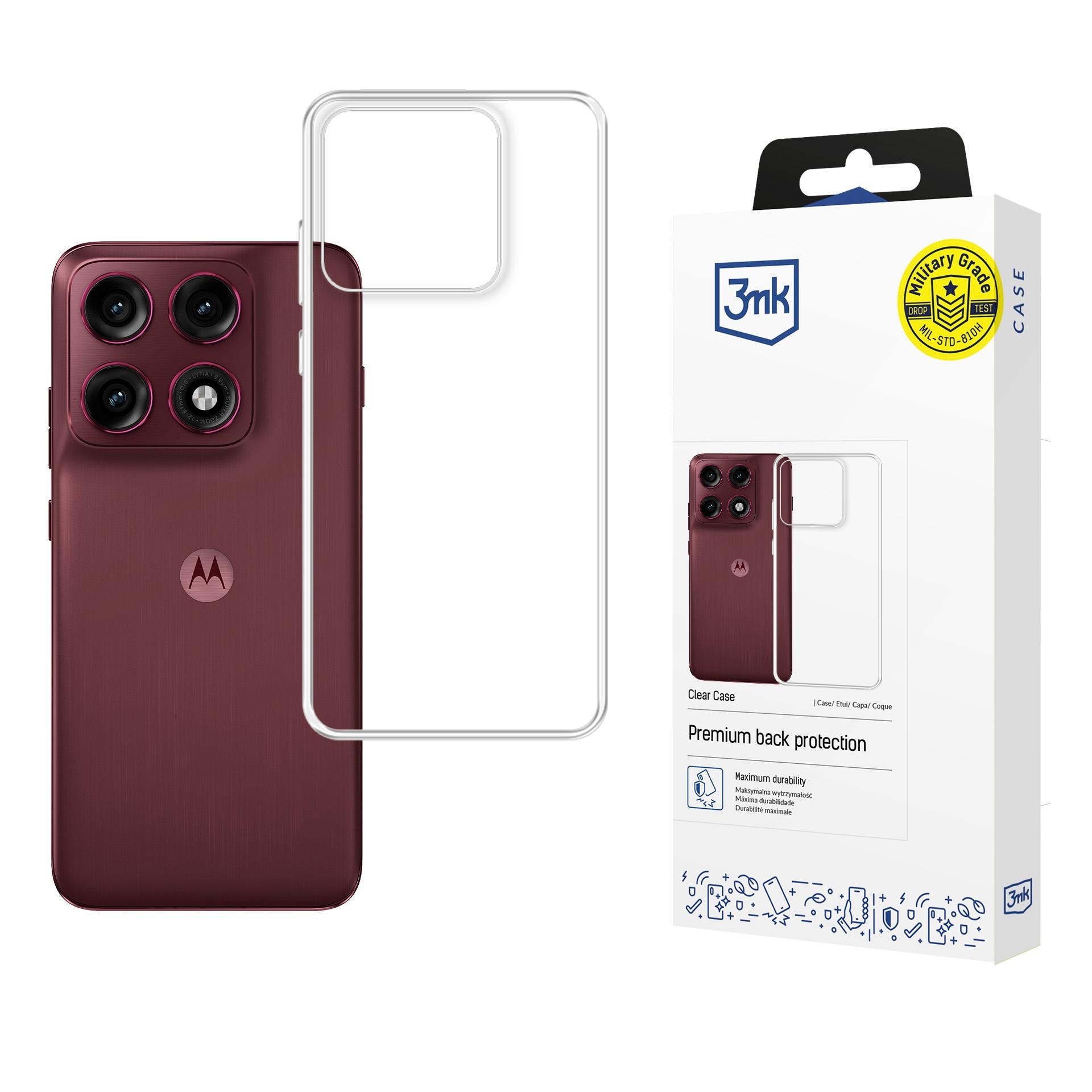 3mk gennemsigtigt cover til Motorola Edge 70 Pro – gennemsigtigt