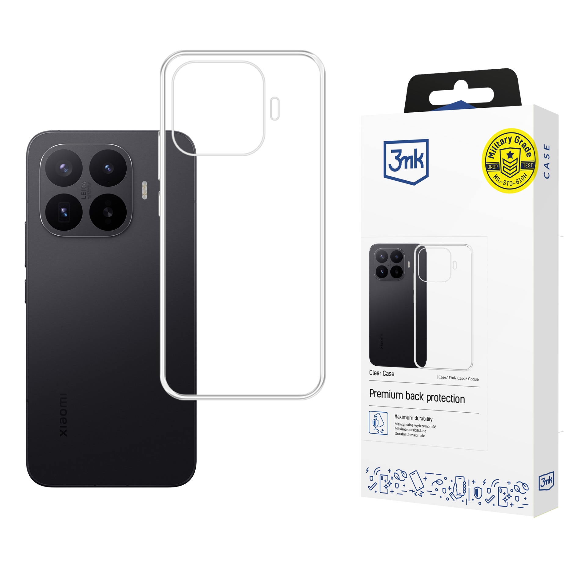 3mk gennemsigtigt cover til Xiaomi 17T Pro – gennemsigtigt