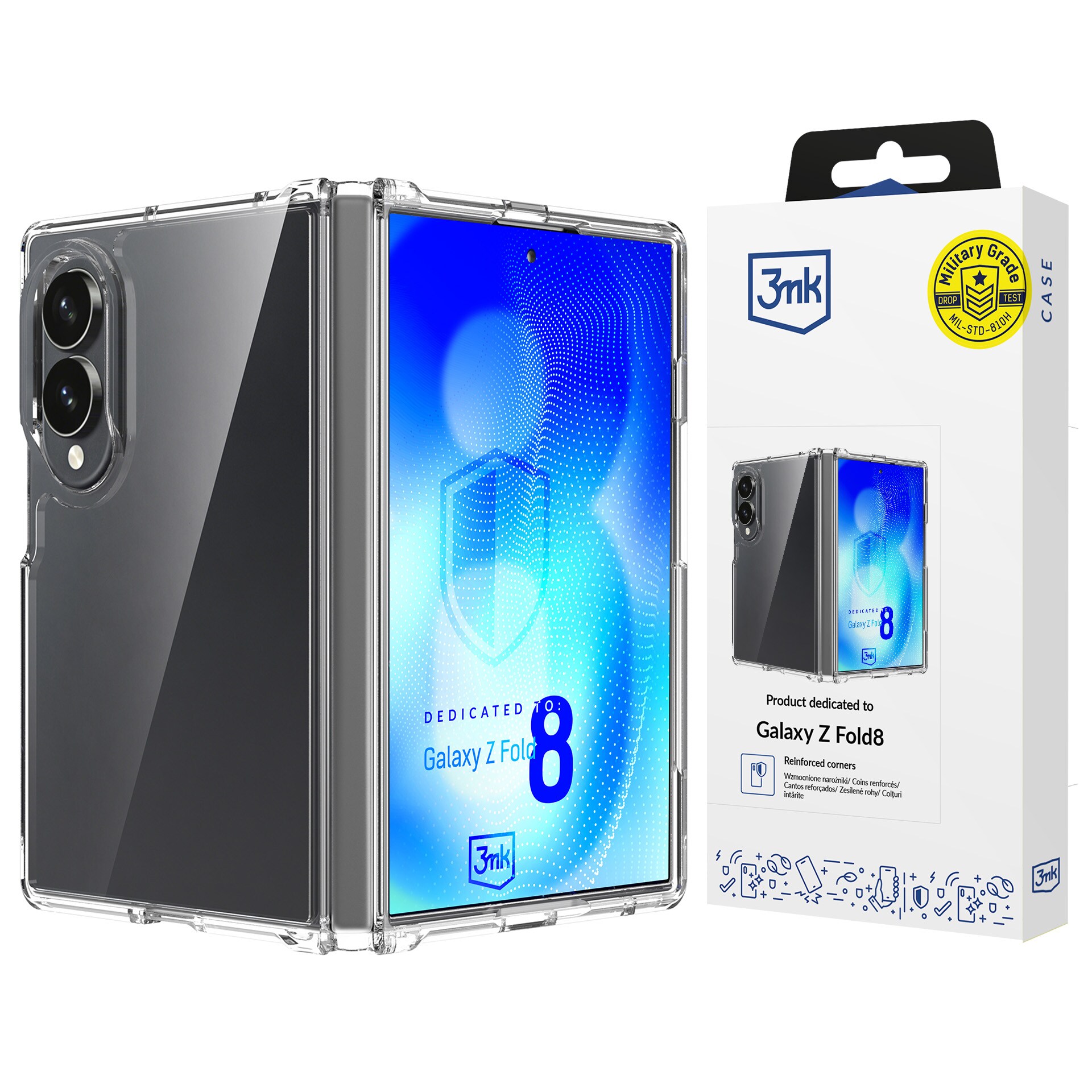 3mk Armor-etui til Samsung Galaxy Z Fold 8 Wide – gennemsigtigt