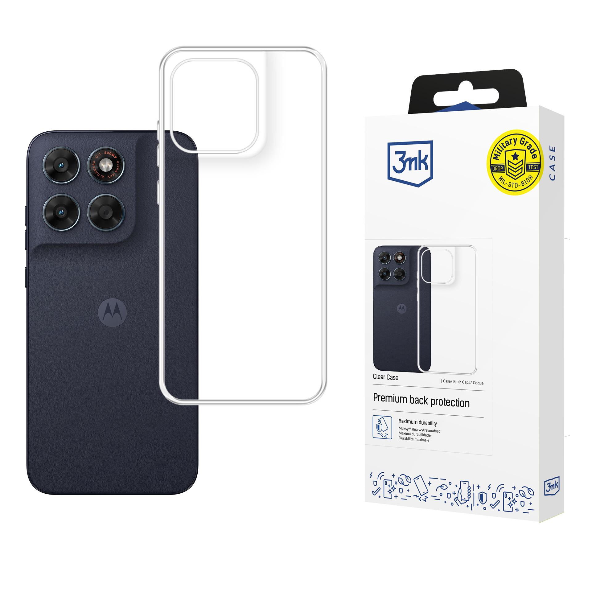 3mk gennemsigtigt cover til Motorola Moto G87 – gennemsigtigt