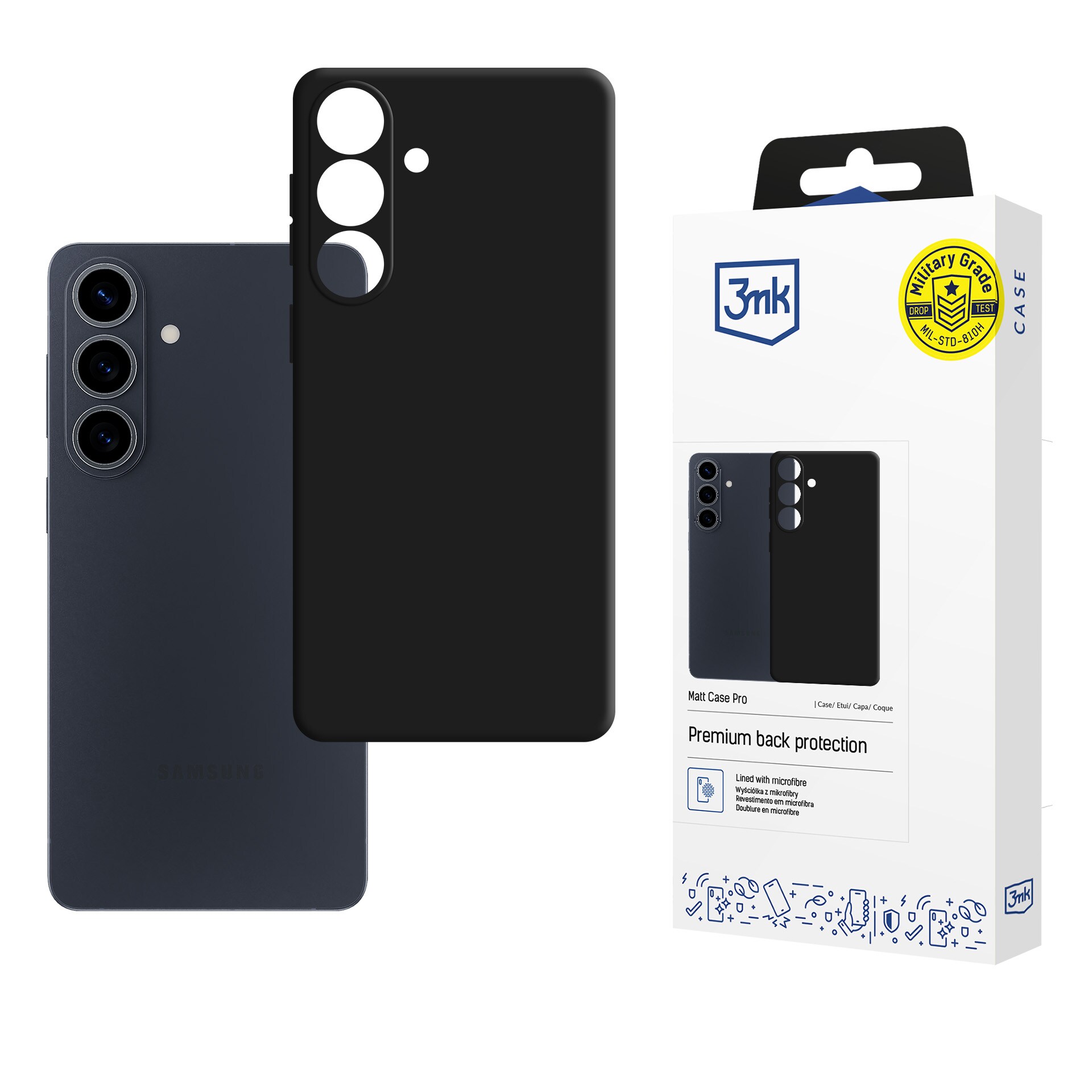 3mk Matt Case Pro til Samsung Galaxy S26 FE – Sort