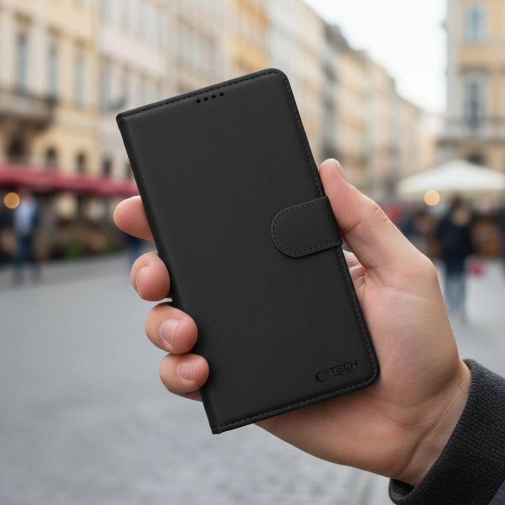 Tech-Protect-lommebogsetui til OnePlus Nord 6 – sort
