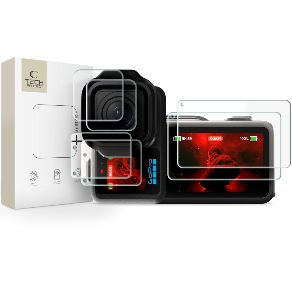 Tech-Protect Glass Fit+ 2-sæt glas + film til GoPro Mission 1 / Pro