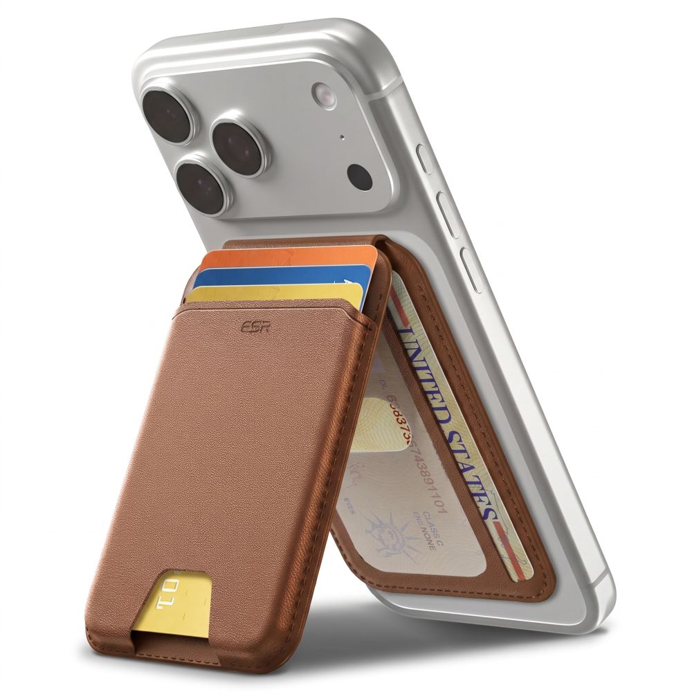 ESR Classic RFID-magnetisk tegnebogsstativ med MagSafe til telefon – brun