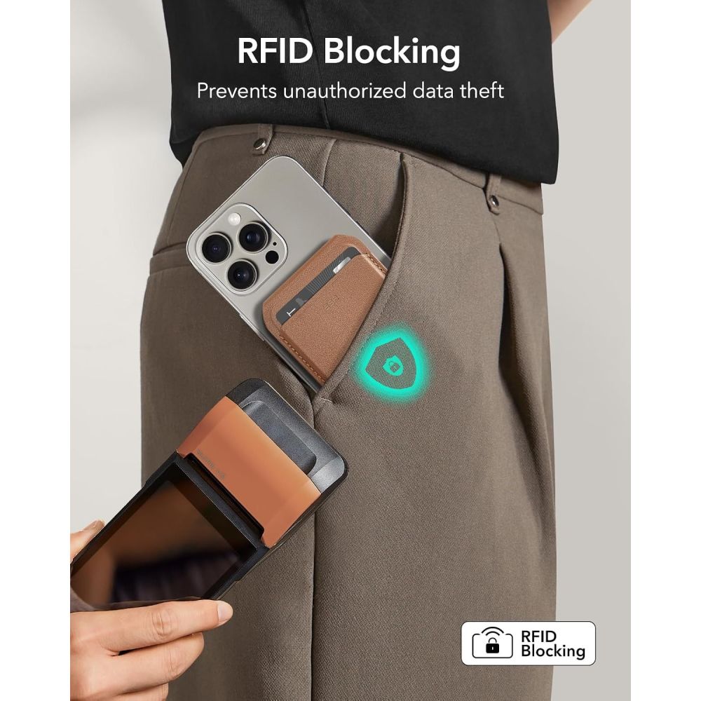 ESR Classic RFID-magnetisk tegnebogsstativ med MagSafe til telefon – brun
