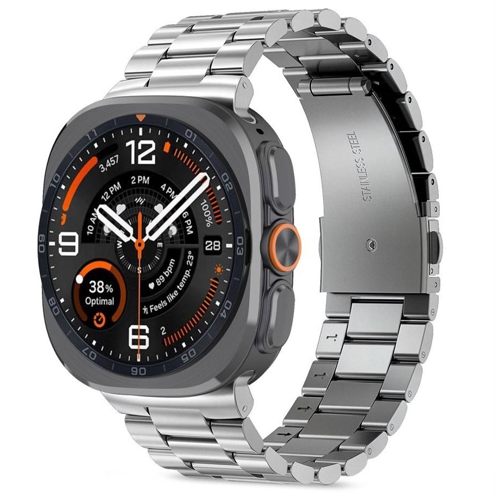 Tech-Protect armbånd i rustfrit stål til Samsung Galaxy Watch Ultra 47 mm – sølvfarvet