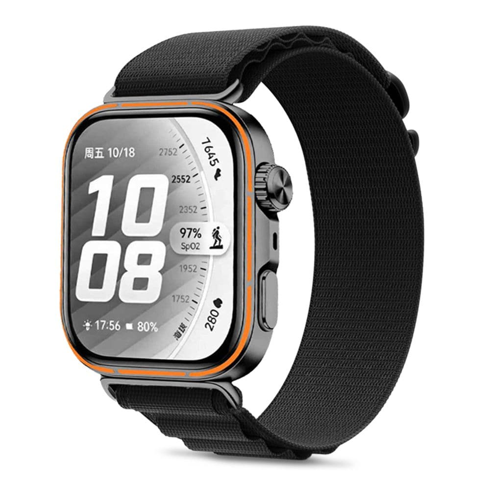 Tech-Protect Nylon Pro-rem til Huawei Watch Fit 3 / 4 / 4 Pro / 5 / 5 Pro – Sort
