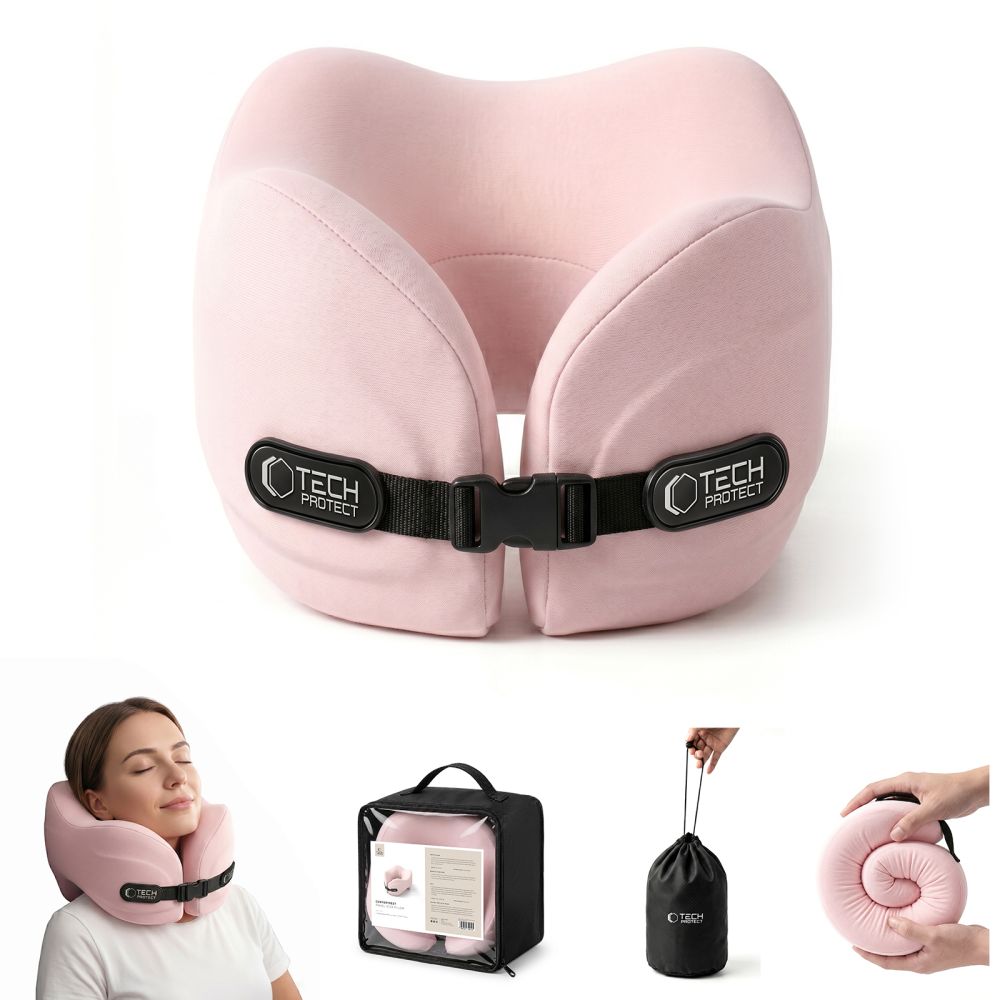 Tech-Protect ComfortRest rejsepude – lyserød