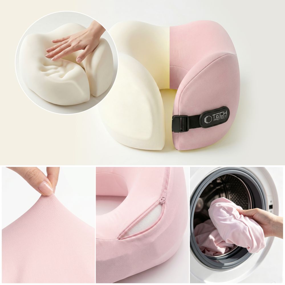 Tech-Protect ComfortRest rejsepude – lyserød