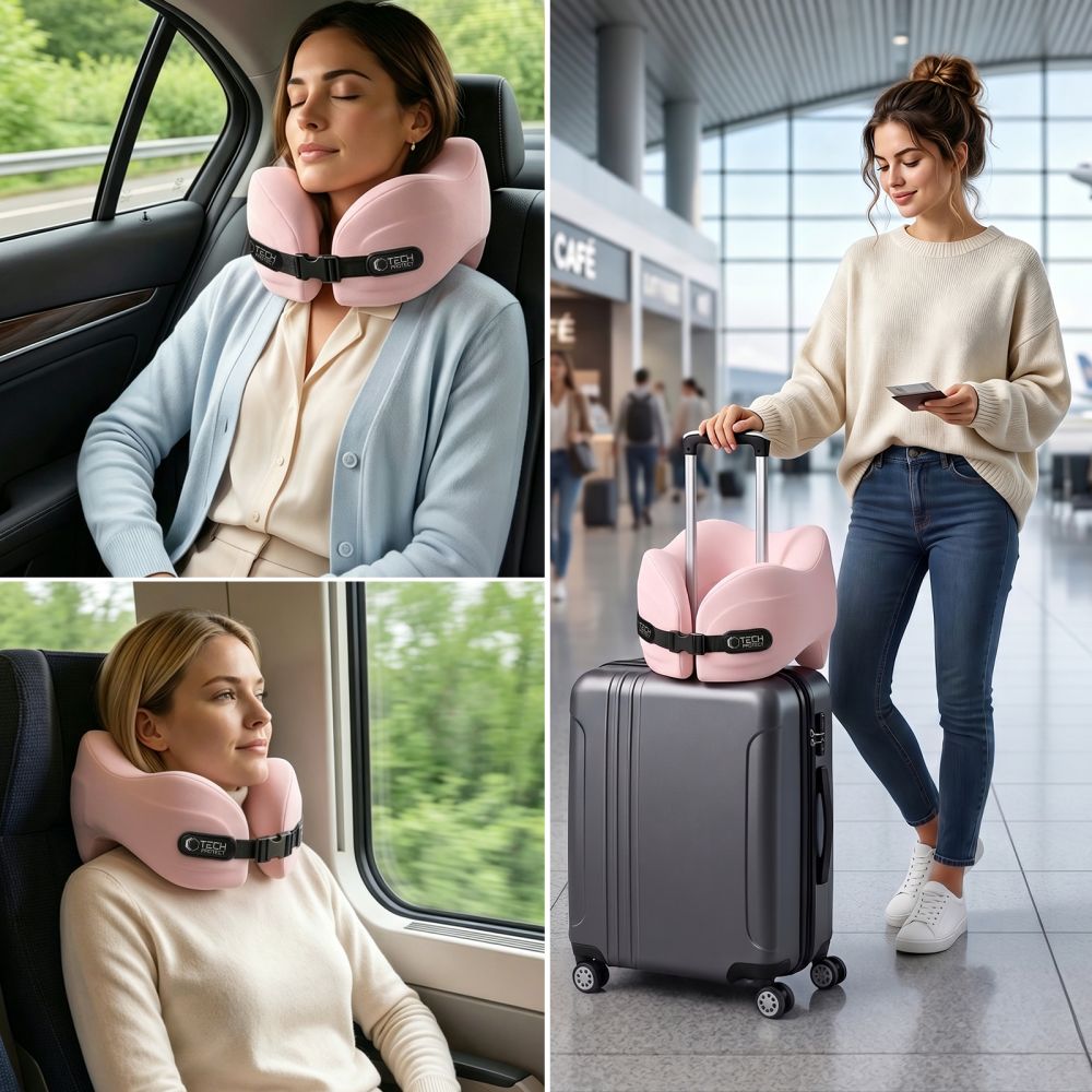 Tech-Protect ComfortRest rejsepude – lyserød