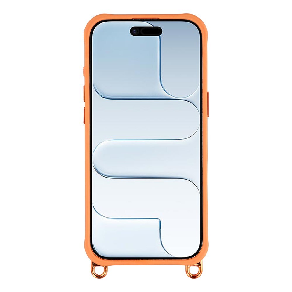 iPhone 17-etui m/ justerbar skulderrem og MagSafe-kameraramme (stativ) – orange