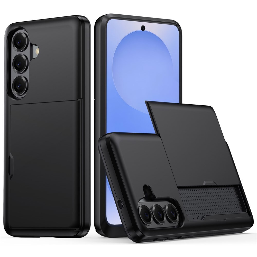 AMORUS Samsung Galaxy A37 5G-etui med udtrækkelig kortholder – sort