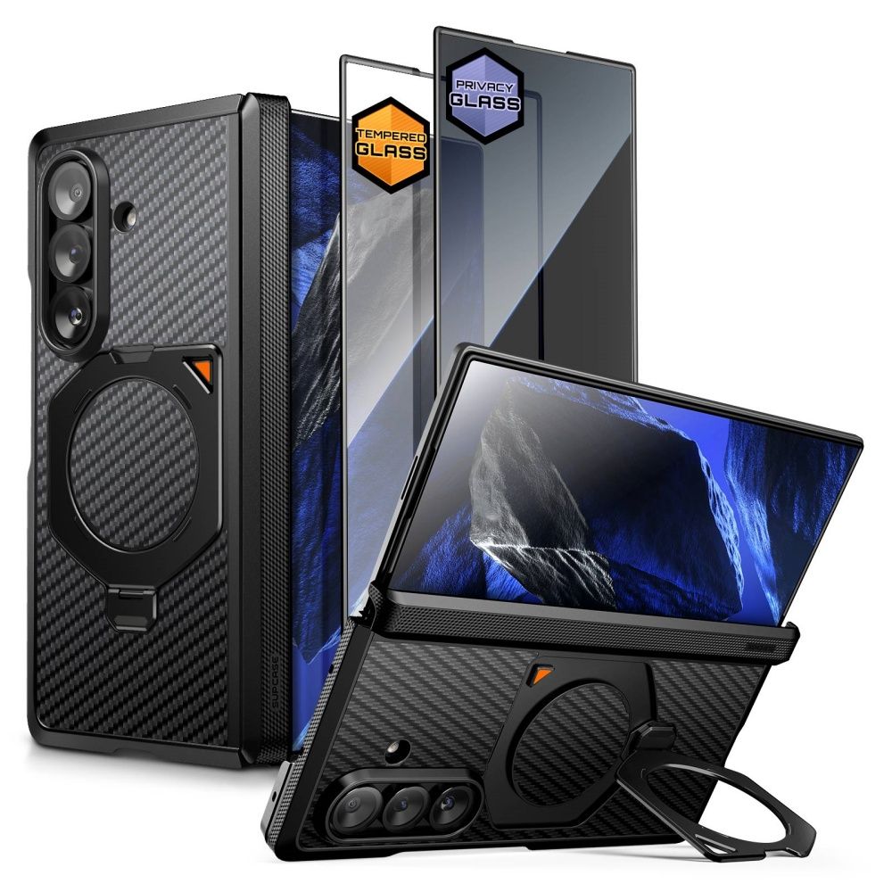 Supcase UB Aero MagSafe 2-delt etui til Samsung Galaxy Z Fold 8 Ultra – Sort