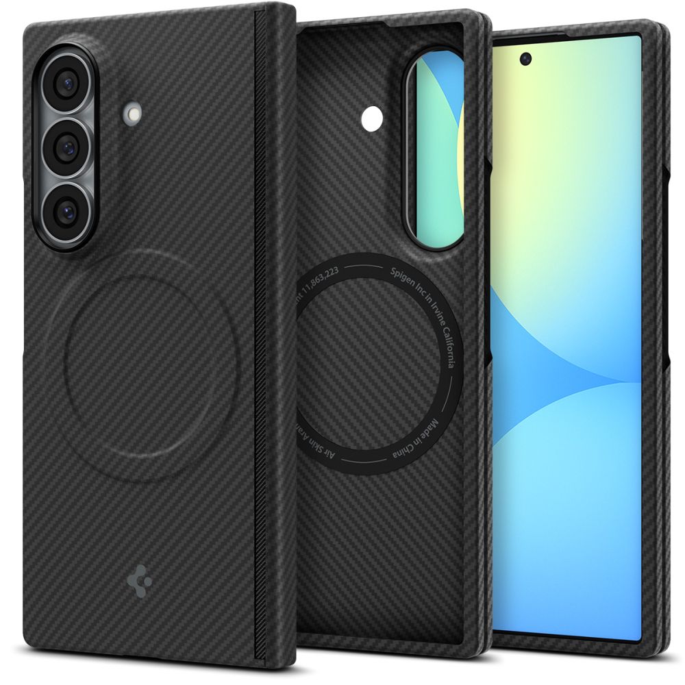 Spigen AirSkin Aramid MagFit MagSafe-etui til Samsung Galaxy Z Fold 8 Ultra – Sort