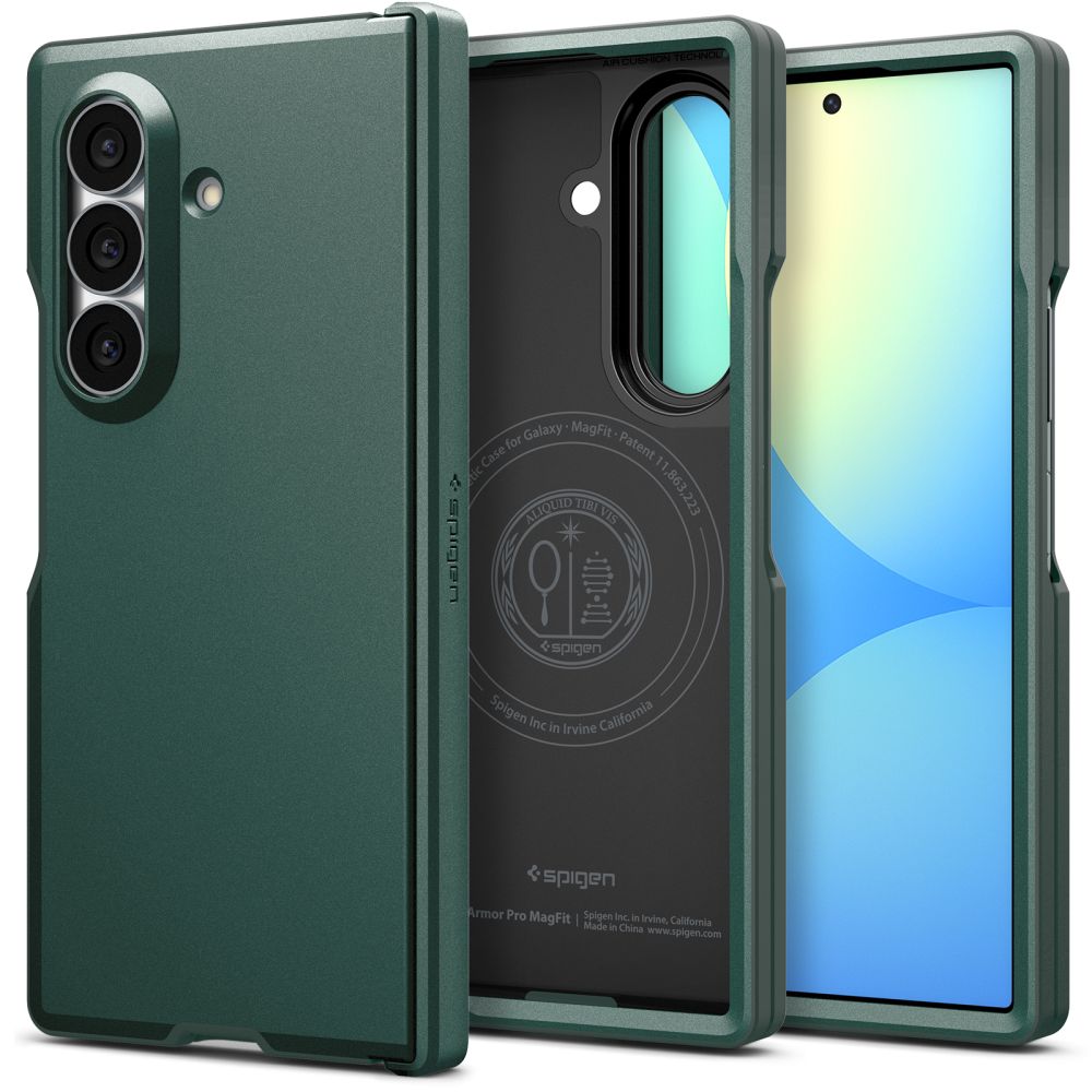 Spigen Tough Armor Pro MagFit MagSafe-etui til Samsung Galaxy Z Fold 8 Ultra – mørkegrøn