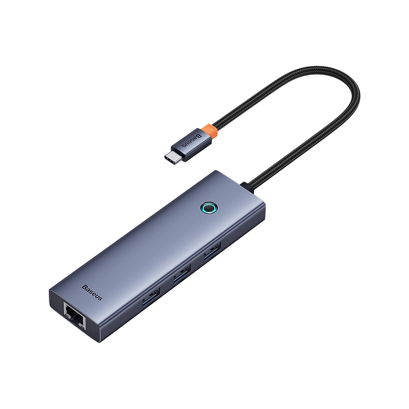 Baseus UltraJoy-serien 5-i-1 USB-C HDMI 4K 4x USB-A 3.0 USB-hub – grå