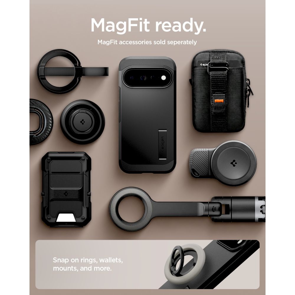 Spigen Tough Armor Mag MagSafe-etui til Google Pixel 11 Pro – sort