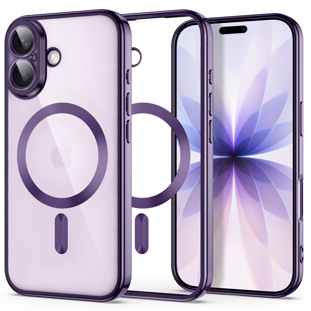 Tech-Protect MagFlex-etui til iPhone 17 – gennemsigtig lilla