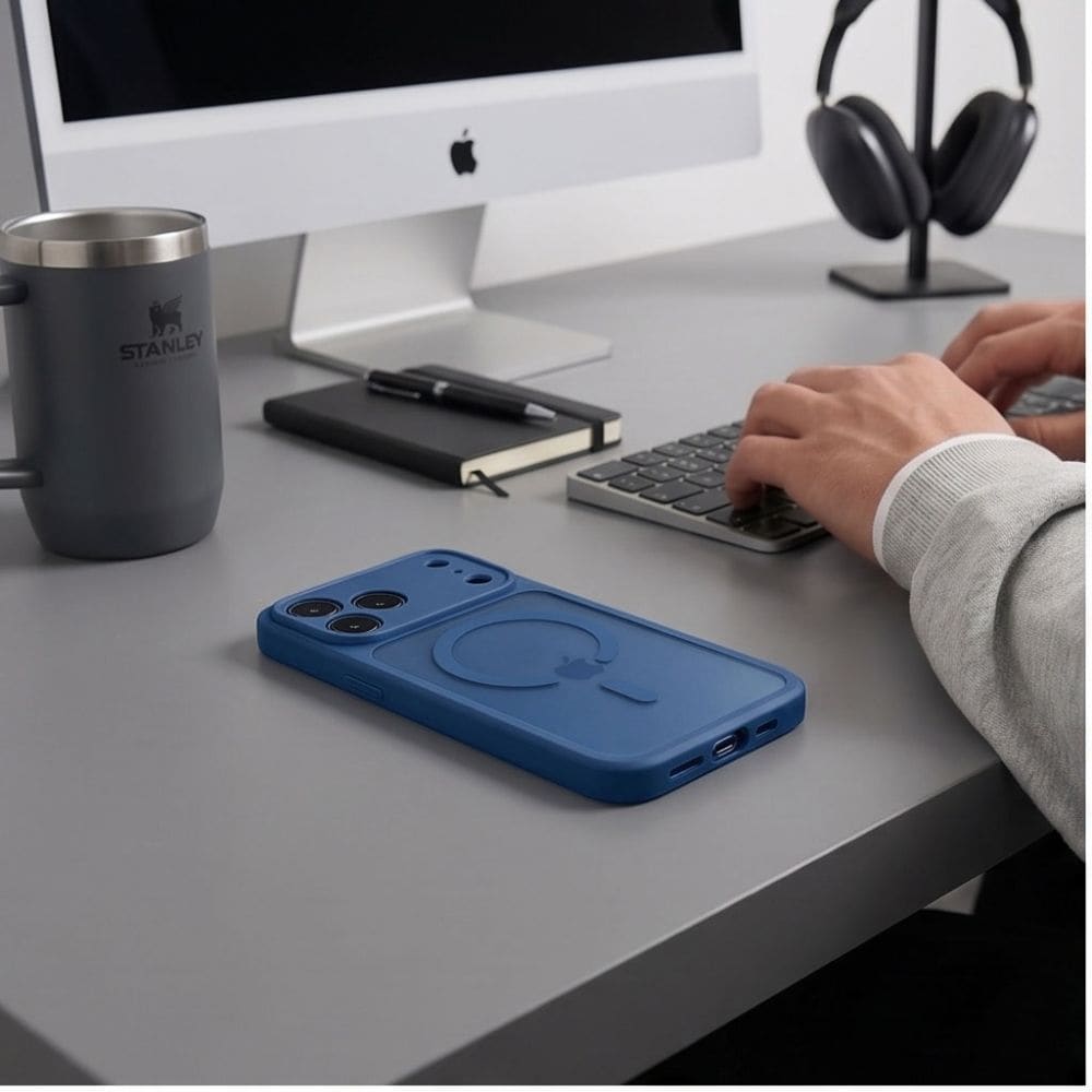 Tech-Protect BasicMag MagSafe-etui til iPhone 17 Pro / 18 Pro – mørkeblå, mat