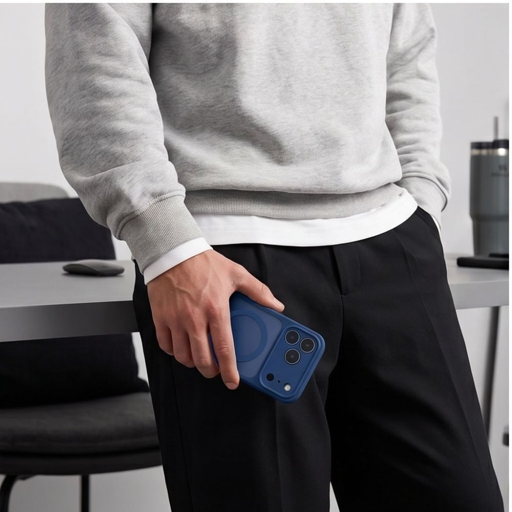 Tech-Protect BasicMag MagSafe-etui til iPhone 17 Pro / 18 Pro – mørkeblå, mat