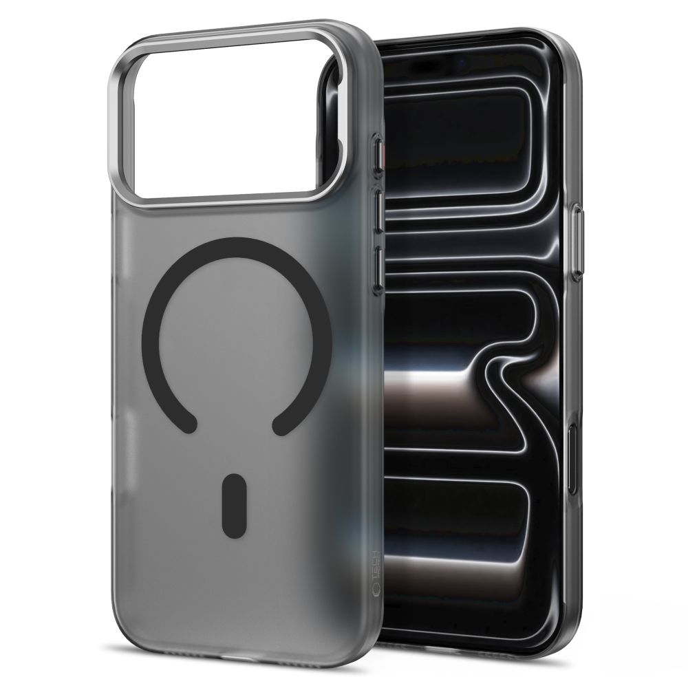 Tech-Protect MagZero MagSafe-etui til iPhone 17 Pro / 18 Pro – gennemskinnelig, mat sort
