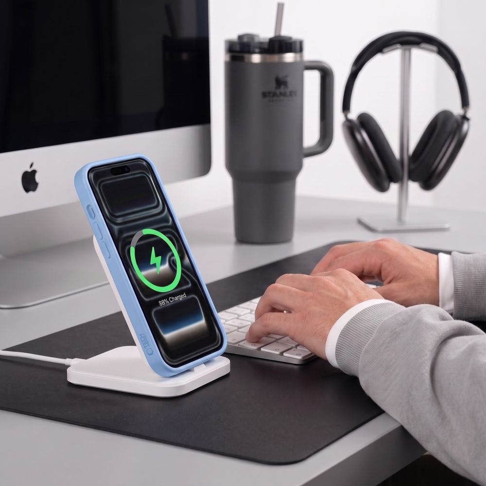 Tech-Protect BasicMag MagSafe-etui til iPhone 17 Pro / 18 Pro – lysblå, mat