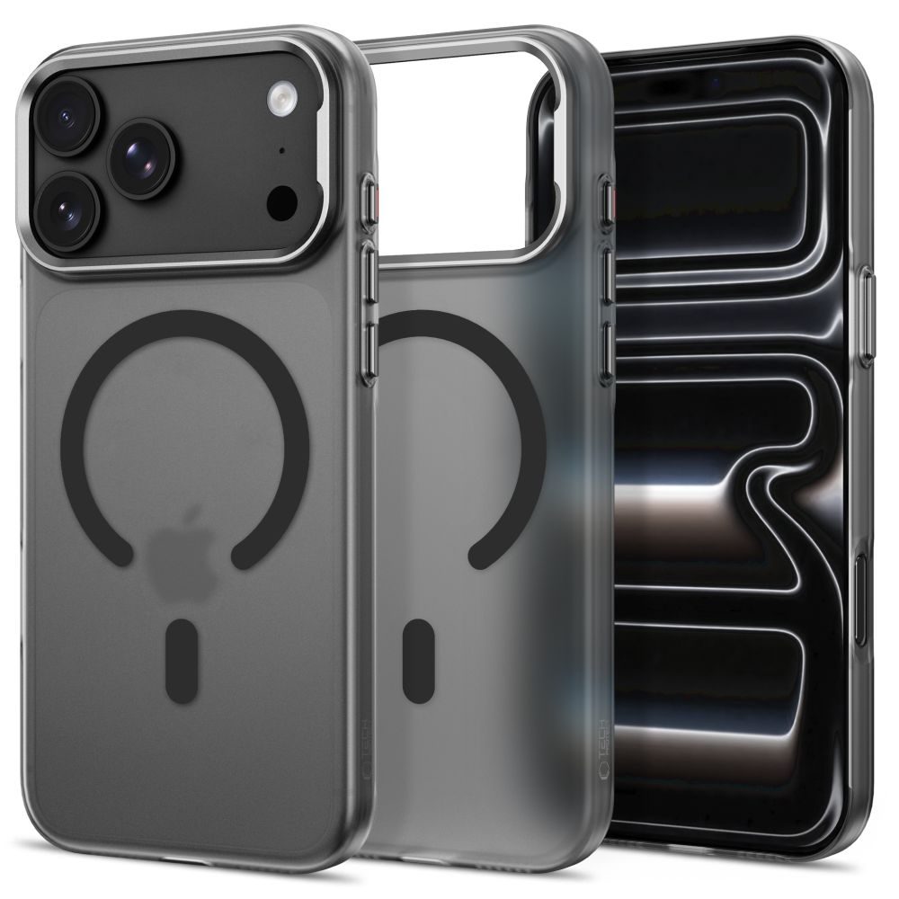 Tech-Protect MagZero MagSafe-etui til iPhone 17 Pro Max / 18 Pro Max – gennemskinnelig, mat sort