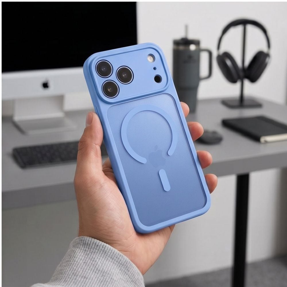 Tech-Protect BasicMag MagSafe-etui til iPhone 17 Pro Max / 18 Pro Max – Lys blå, mat