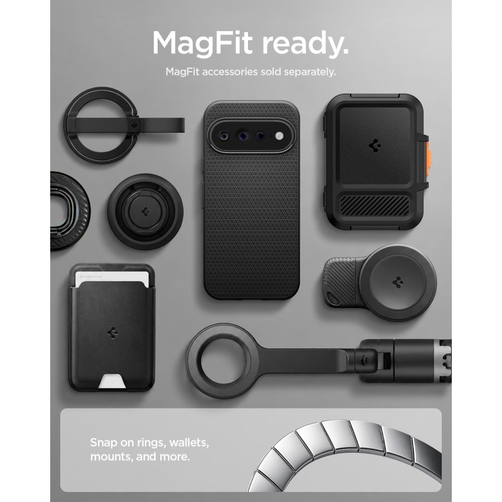 Spigen Liquid Air Mag MagSafe-etui til Google Pixel 11 Pro – mat sort