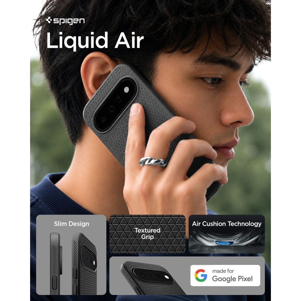 Spigen Liquid Air-etui til Google Pixel 11 – mat sort