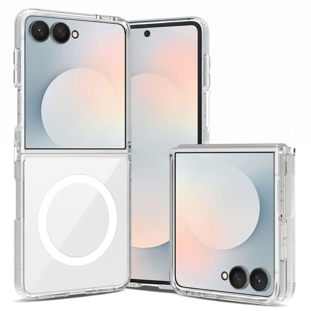 Tech-Protect FlexAir Hybrid MagSafe-etui til Samsung Galaxy Z Flip 8 – gennemsigtigt