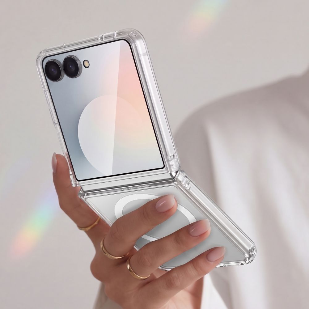 Tech-Protect FlexAir Hybrid MagSafe-etui til Samsung Galaxy Z Flip 8 – gennemsigtigt