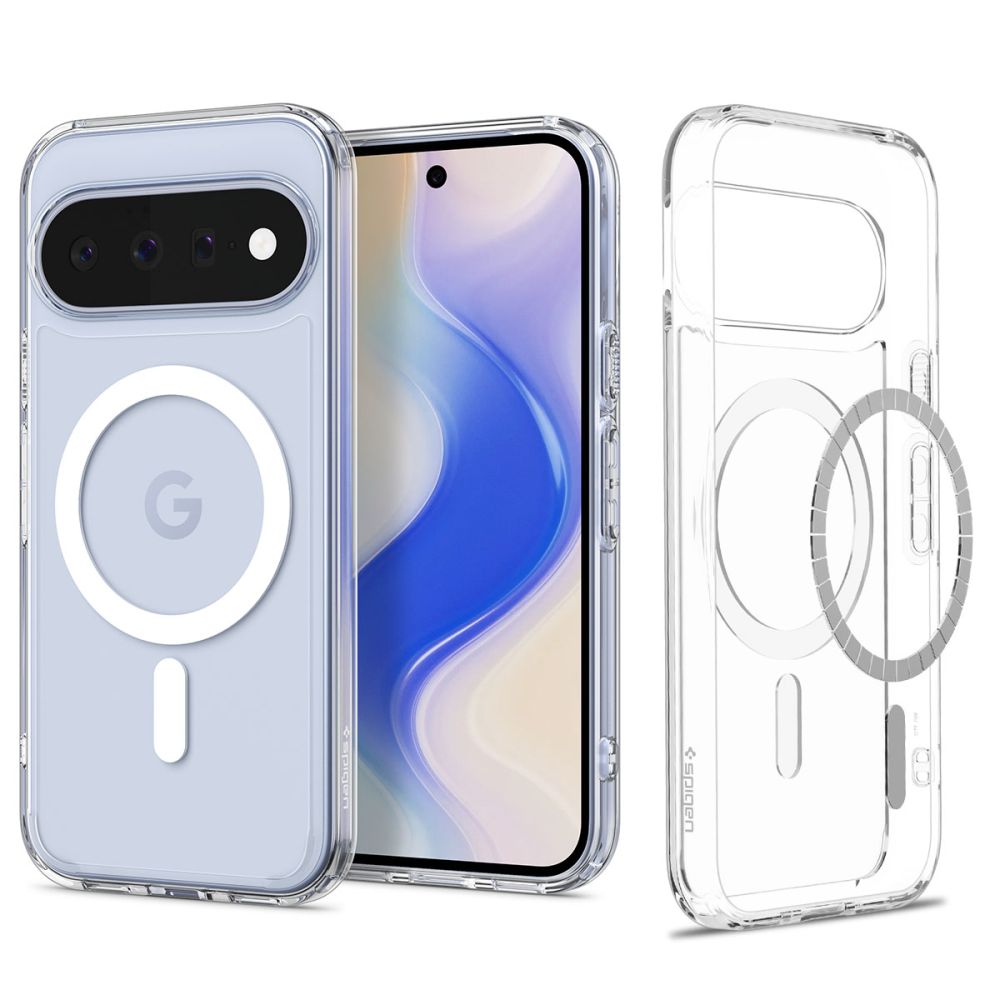Spigen Ultra Hybrid Mag MagSafe-etui til Google Pixel 11 – gennemsigtigt og hvidt