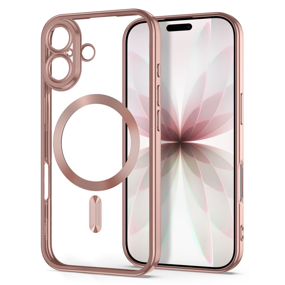 Tech-Protect MagFlex-etui til iPhone 17 – gennemsigtig lyserød