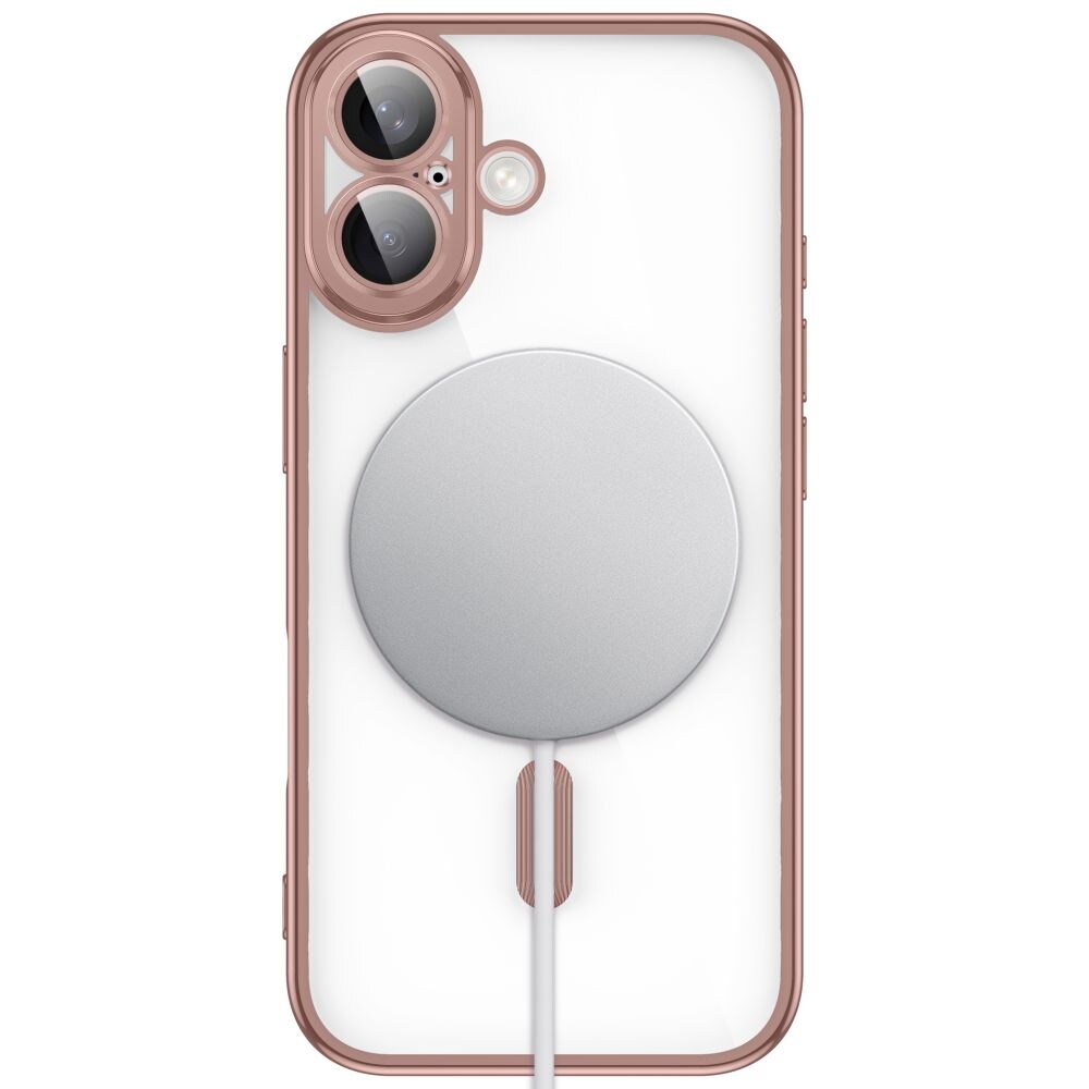 Tech-Protect MagFlex-etui til iPhone 17 – gennemsigtig lyserød