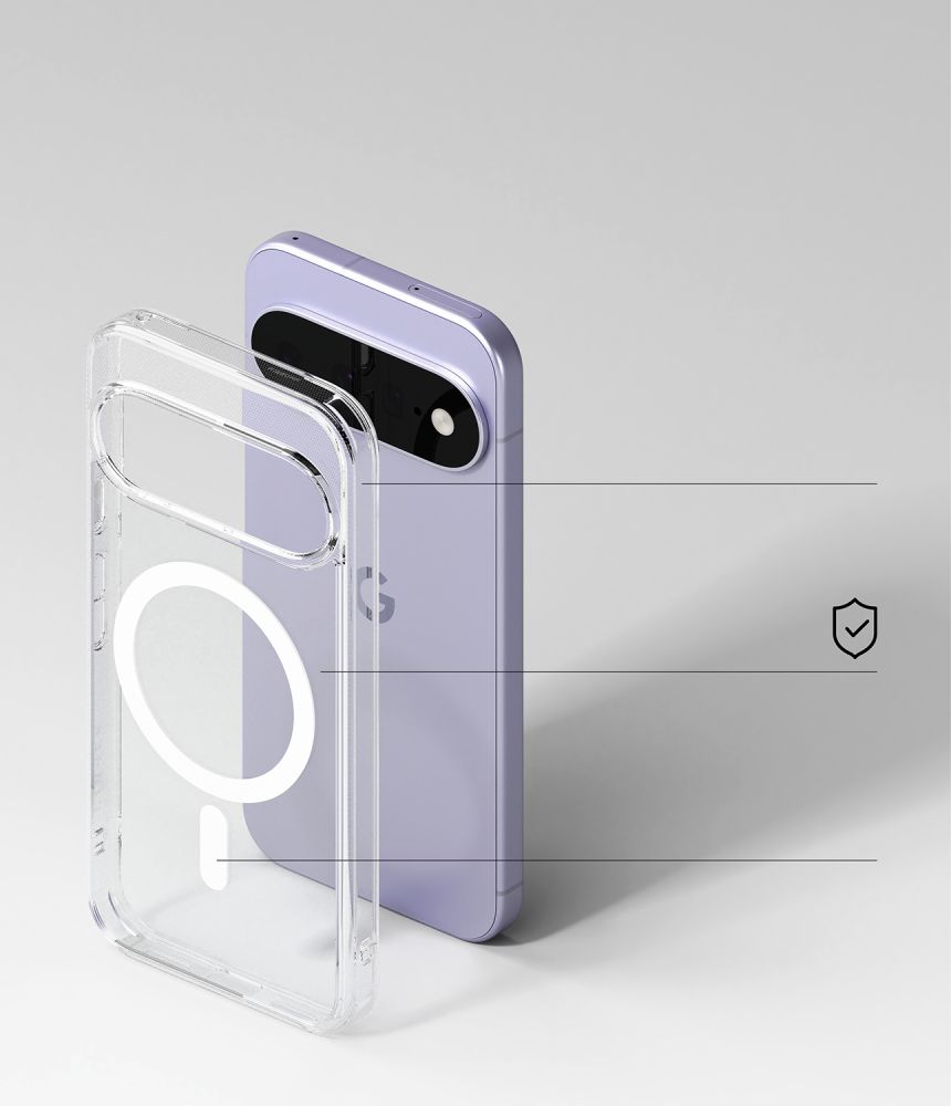 Ringke Fusion magnetisk MagSafe-etui til Google Pixel 11 – gennemsigtigt