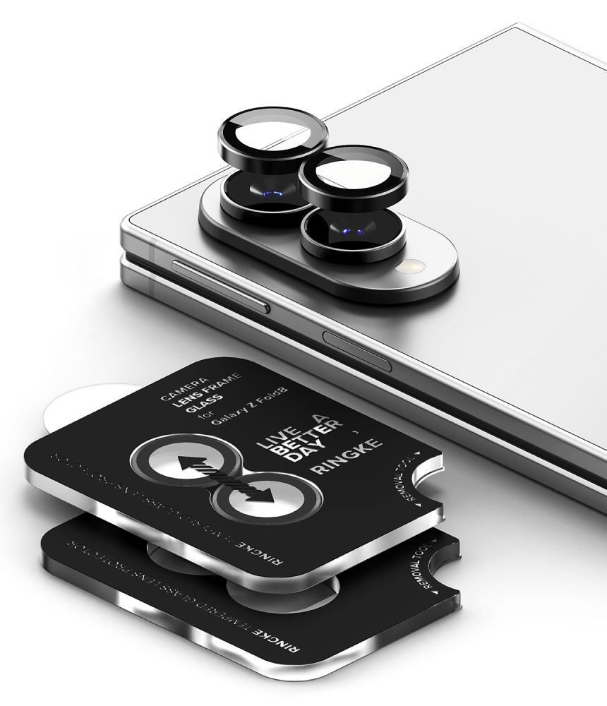 Ringke kamerarammebeskyttelse, 2-pak til Samsung Galaxy Z Fold 8 – sort