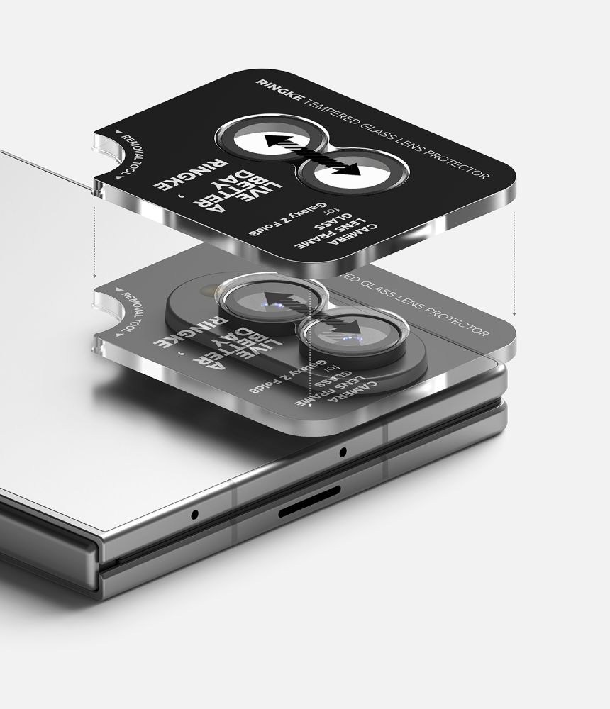 Ringke kamerarammebeskyttelse, 2-pak til Samsung Galaxy Z Fold 8 – sort