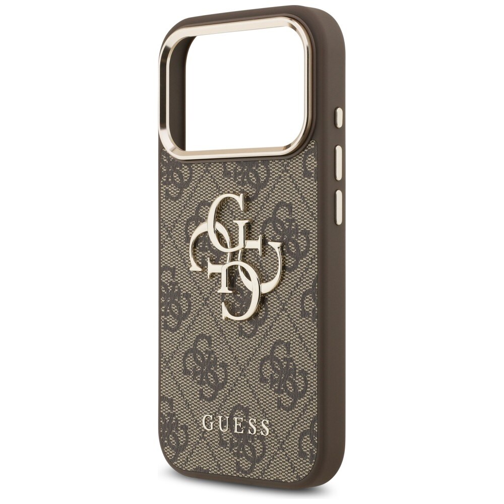 Guess 4G Big 4G Classic Logo-etui til iPhone 17 Pro / 18 Pro – brun og guld