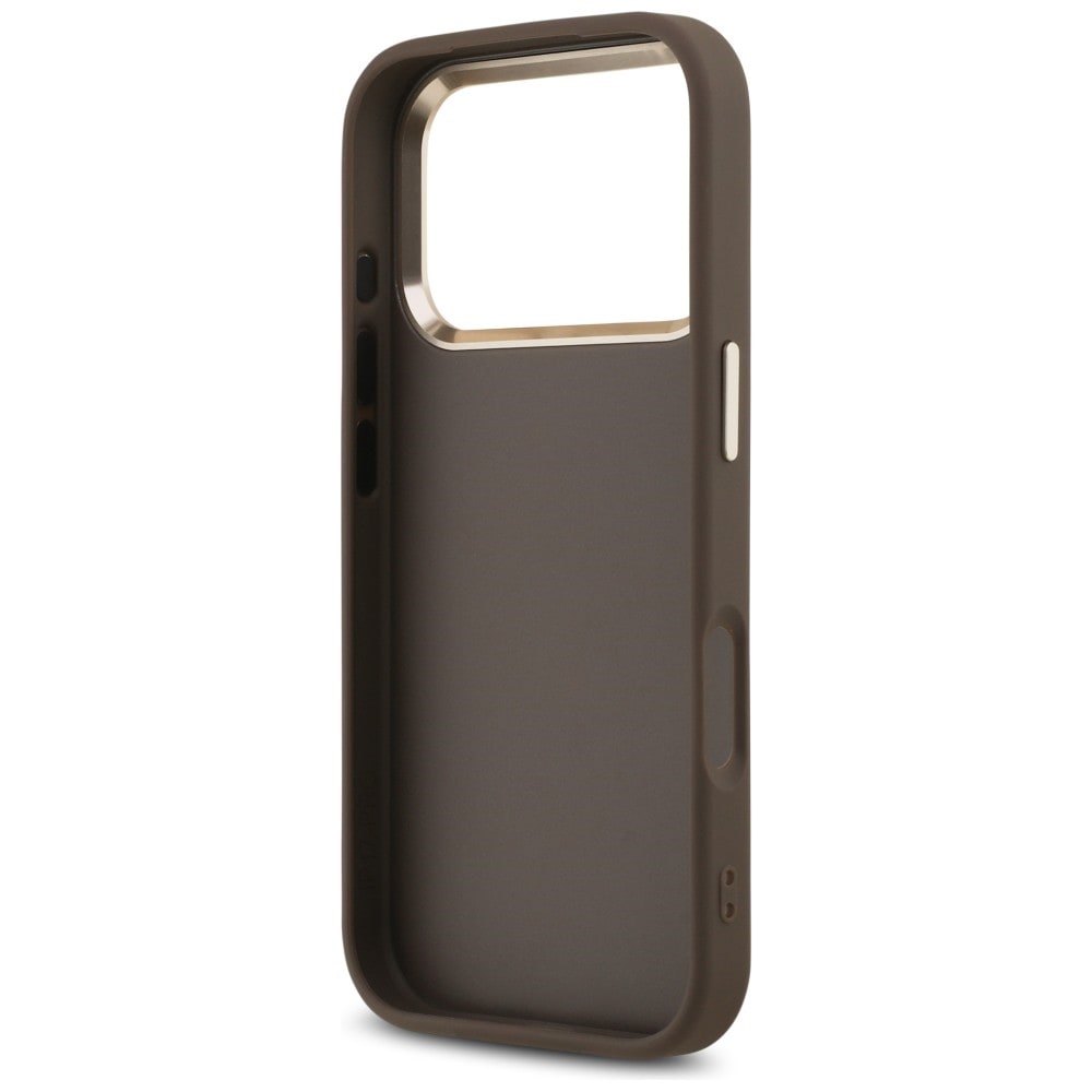 Guess 4G Big 4G Classic Logo-etui til iPhone 17 Pro / 18 Pro – brun og guld
