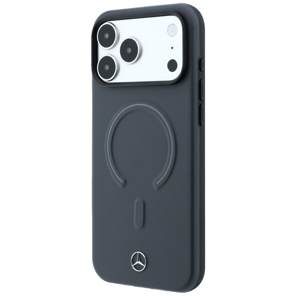 Mercedes 3D MagSafe-etui i læder til iPhone 18 Pro Max / 17 Pro Max – antracit