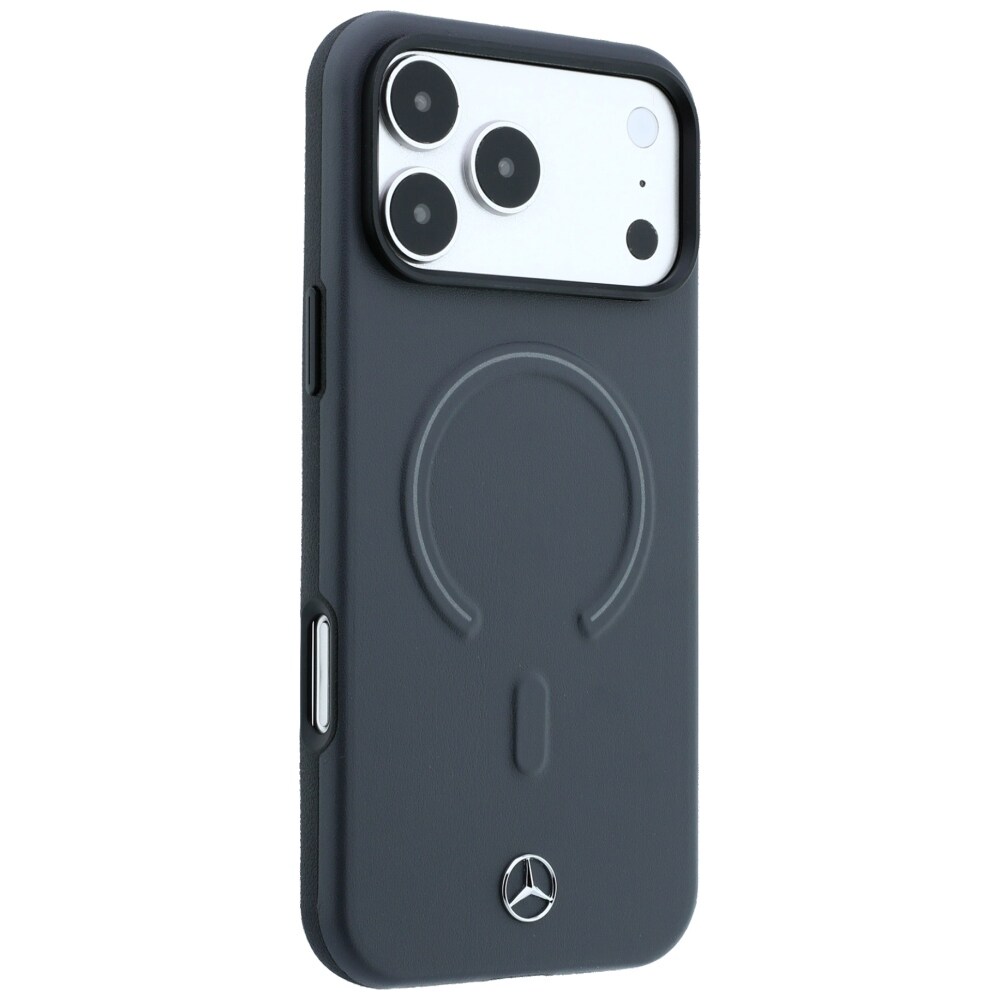 Mercedes 3D MagSafe-etui i læder til iPhone 18 Pro Max / 17 Pro Max – antracit