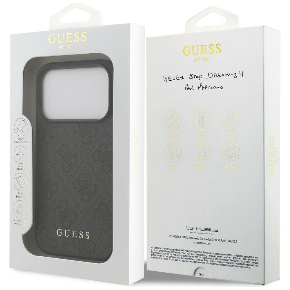 Guess 4G Classic-etui til iPhone 17 Pro / 18 Pro – Sort