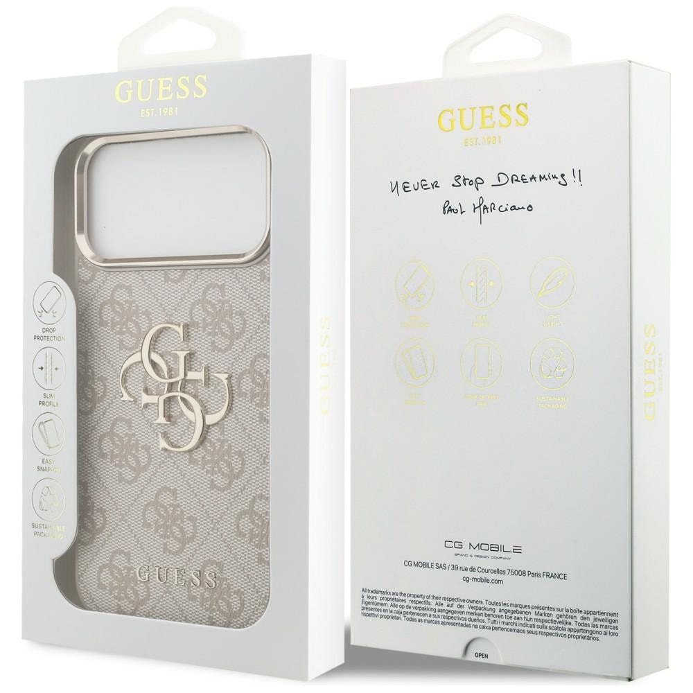 Guess 4G Big 4G Classic Logo-etui til iPhone 17 Pro Max / 18 Pro Max – Rosaguld