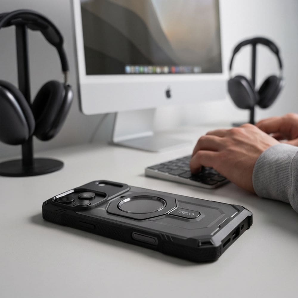 Tech-Protect MagForce MagSafe-etui til iPhone 17 Pro Max / 18 Pro Max – mat sort